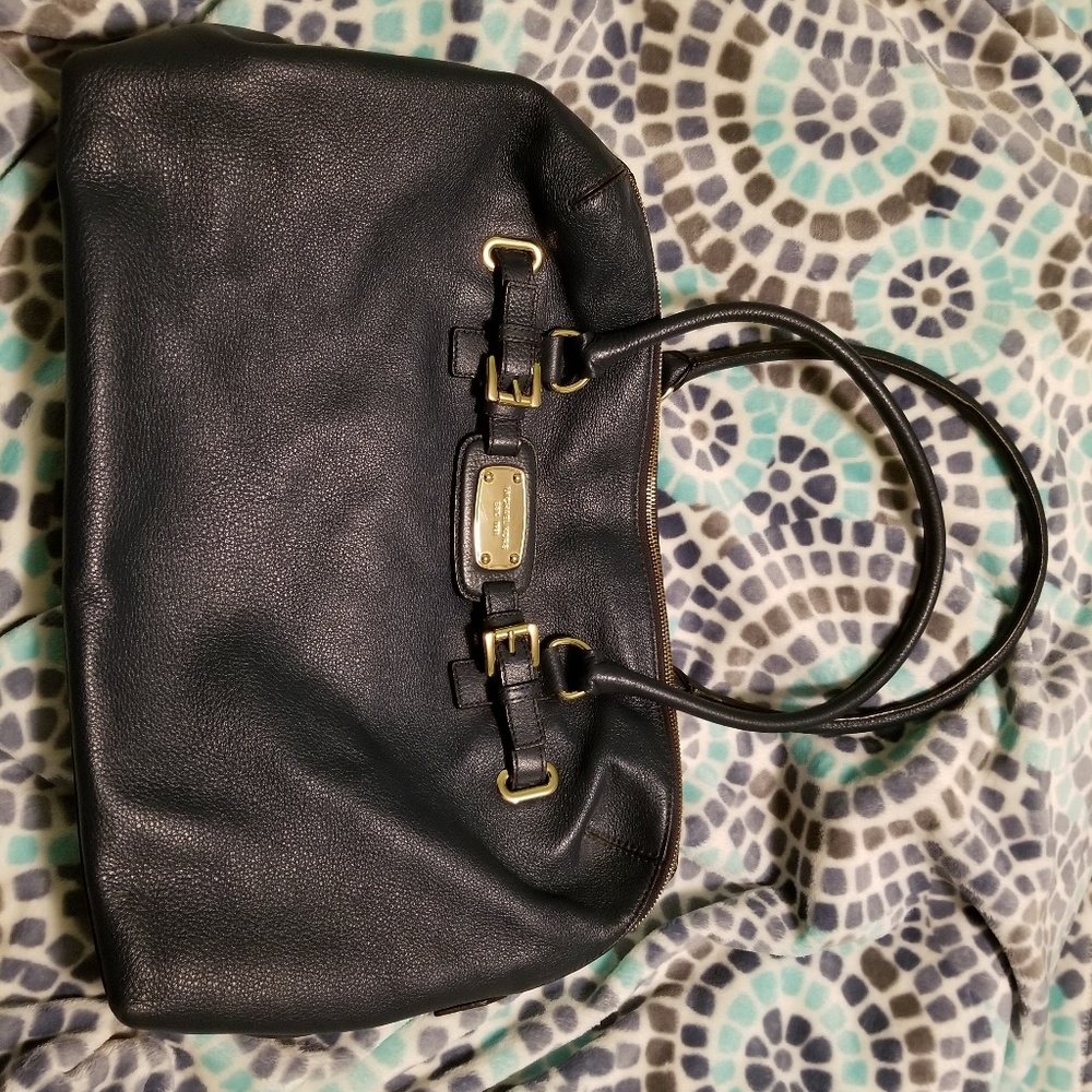 Michael Kors Oversized Blue Leather Purse
